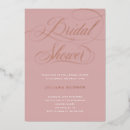 Search for gold foil bridal shower invitations Blush pink