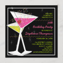 Search for martini birthday invitations Retro