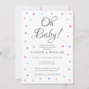 Search for oh gender reveal invitations Modern elegant