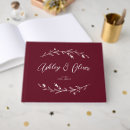 Search for burgundy wedding guest books Botanical