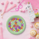 Search for peace sign paper plates Orange
