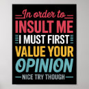 Search for insulte posters Sarcastic