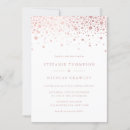 Search for rose gold confetti wedding invitations Elegant
