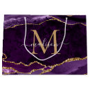 Search for purple and gold gift bags Monogrammed