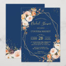 Search for navy blue gold bridal shower invitations Autumn