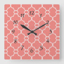 Recherche de couleur corail horloges Moderne