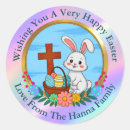 Recherche de oeufs de lapin autocollants Panier