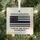 Search for law enforcement ornaments Thin blue line