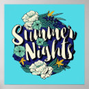 Recherche de nuit posters Typographie