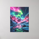 Search for northern lights canvas prints Mountains
