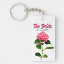 Search for pink floral wedding keychains Bride