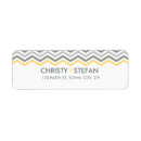 Search for yellow chevron return address labels Grey