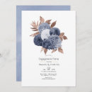 Search for navy blue engagement party invitations Botanical