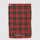 Search for red and black golf towels Tartan