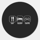 Search for eat sleep game stickers Nerd