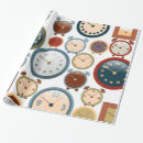 Search for vintage clock wrapping paper Time