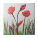 Recherche de pavots sauvages carreaux Rouge