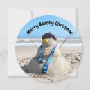 Search for snowman on beach christmas cards Sandman