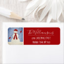Recherche de snowman return address labels Heureux