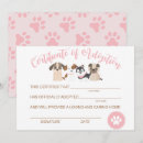 Recherche de de chiot correspondances cartes Certificat d'adoption