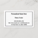 Recherche de trainer business cards Simple
