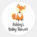 Search for fox baby shower stickers Forest animals