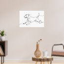 Search for minimalist drawing posters Black and white