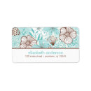 Search for aqua return address labels Flowers