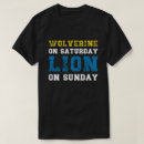 Search for wolverine tshirts Sunday