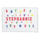 Search for alphabet pillowcases Colourful
