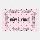 Search for cute patterns rectangle stickers Girly