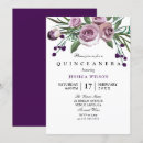 Recherche de pourpres de quinceanera invitations Floral