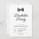 Search for black and white bachelor party invitations Masculine