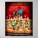 Recherche de pizza drôle posters Chien