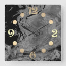 Search for black marble clocks Watercolor