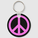 Search for peace symbol keychains Pink