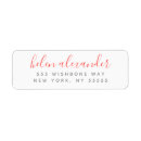 Search for coral return address labels Modern
