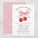 Search for cherry bridal shower invitations Coquette bow