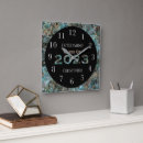 Search for brown and turquoise clocks Aqua