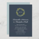 Search for teal blue wedding invitations Greenery