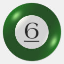 Recherche de numéro 6 autocollants Billard