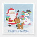 Search for santa claus paper napkins Reindeer