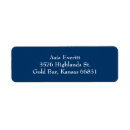 Search for royal blue and white return address labels Simple