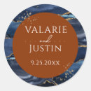 Search for navy blue and orange stickers Elegant