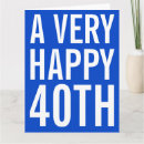 Recherche de 40 en anniversaire cartes Quarantième