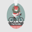 Search for cyclist ornaments Santa claus