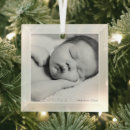 Search for baby birth ornaments Black and white
