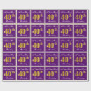 Search for 40th birthday wrapping paper 40 years old