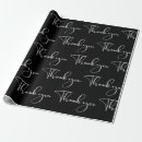 Search for thank you wrapping paper Black and white