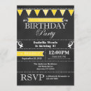 Search for black white 1st birthday invitations Yellow